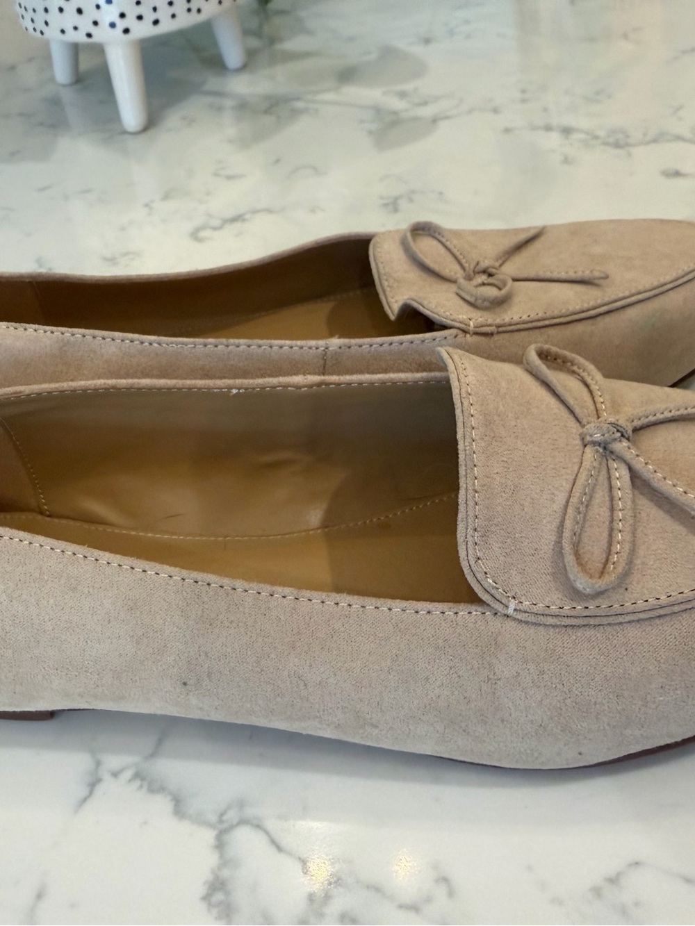J. Crew Suede Bow Loafers in Taupe - Picture 3 of 8